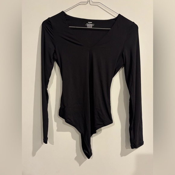 Suuksess Black V-Neck Long Sleeve Bodysuit NWT - Picture 1 of 4